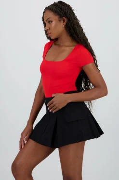 Shasa Double Layer Short Sleeve Bodysuit