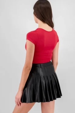 Shasa Double Layer Short Sleeve Top