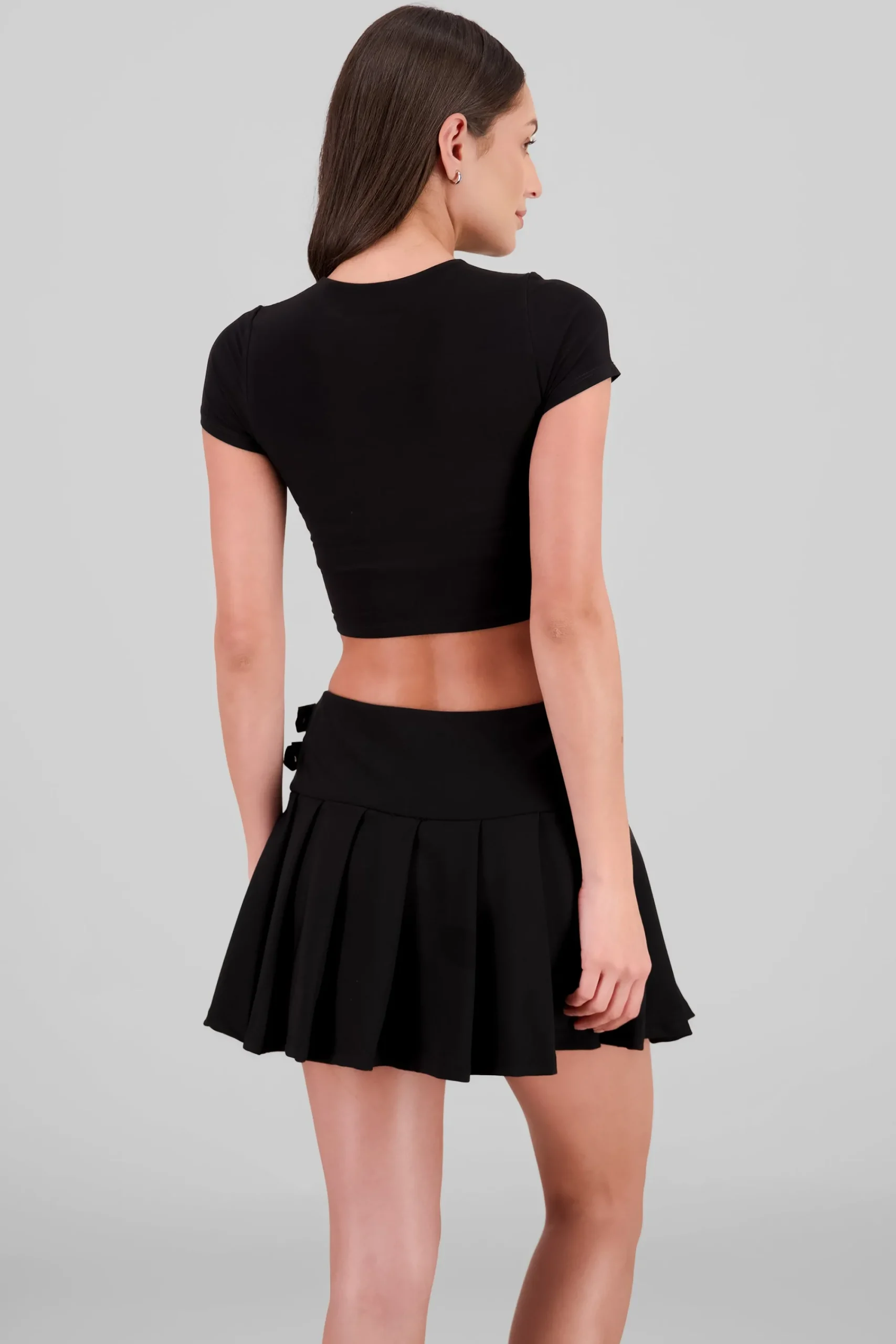 Shasa Double Layer Short Sleeve Crop Top