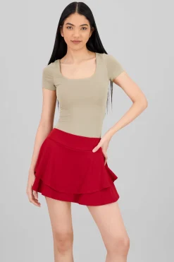 Shasa Double Layer Square Neck Bodysuit