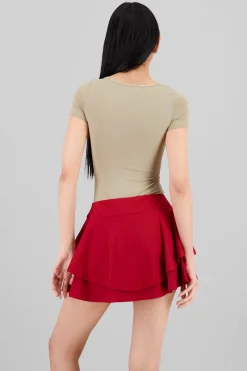 Shasa Double Layer Square Neck Bodysuit