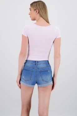 Shasa Double Layer Square Neck Bodysuit