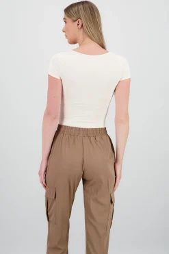 Shasa Double Layer Square Neck Bodysuit