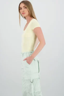 Shasa Double Layer Square Neck Bodysuit