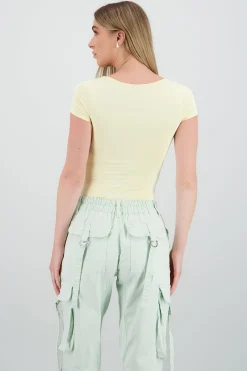 Shasa Double Layer Square Neck Bodysuit