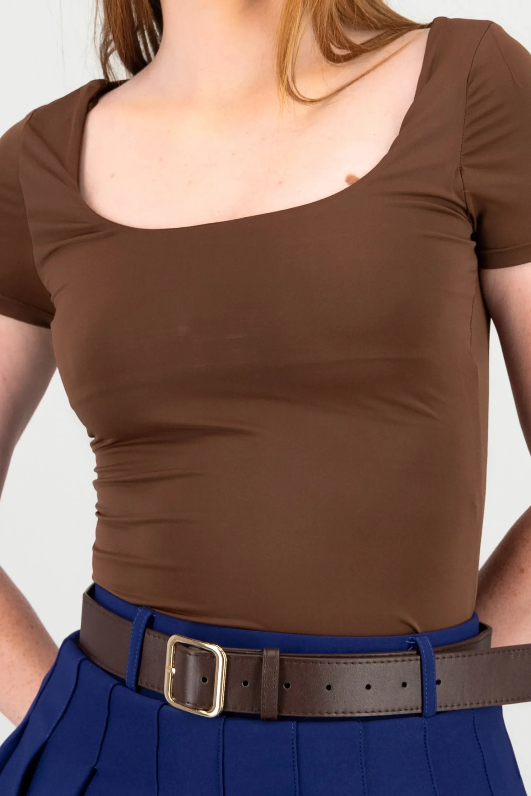 Shasa Double Layer Square Neck Bodysuit