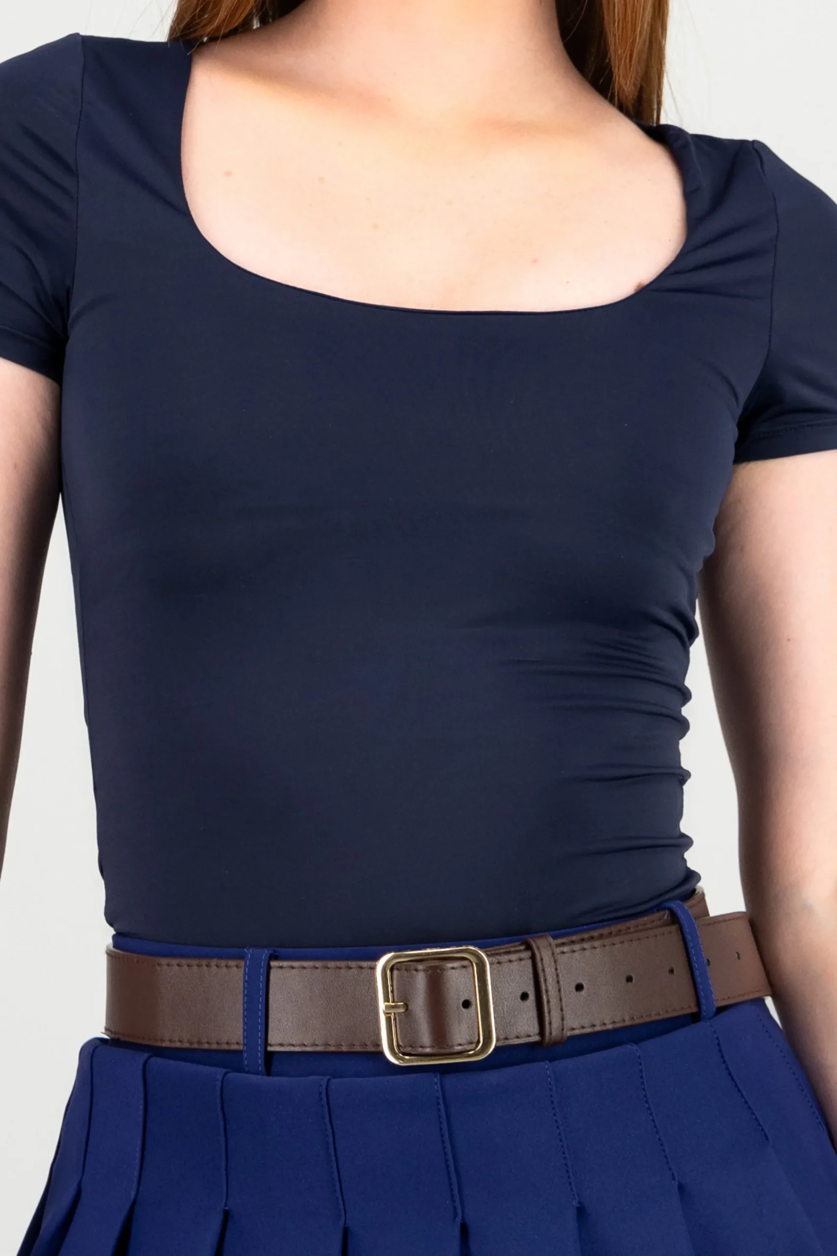Shasa Double Layer Square Neck Bodysuit