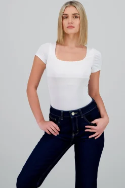 Shasa Double Layer Square Neck Bodysuit