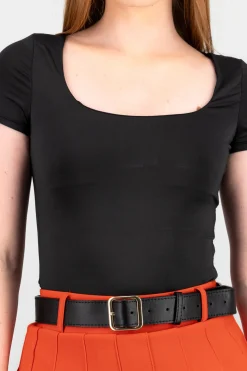 Shasa Double Layer Square Neck Bodysuit
