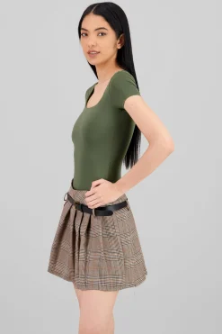 Shasa Double Layer Square Neck Bodysuit