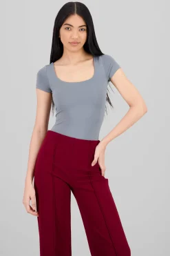 Shasa Double Layer Square Neck Bodysuit