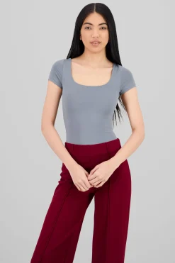 Shasa Double Layer Square Neck Bodysuit