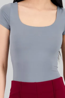 Shasa Double Layer Square Neck Bodysuit