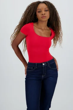 Shasa Double Layer Square Neck Bodysuit
