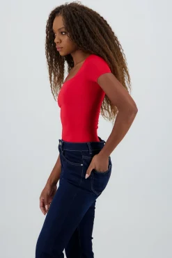Shasa Double Layer Square Neck Bodysuit