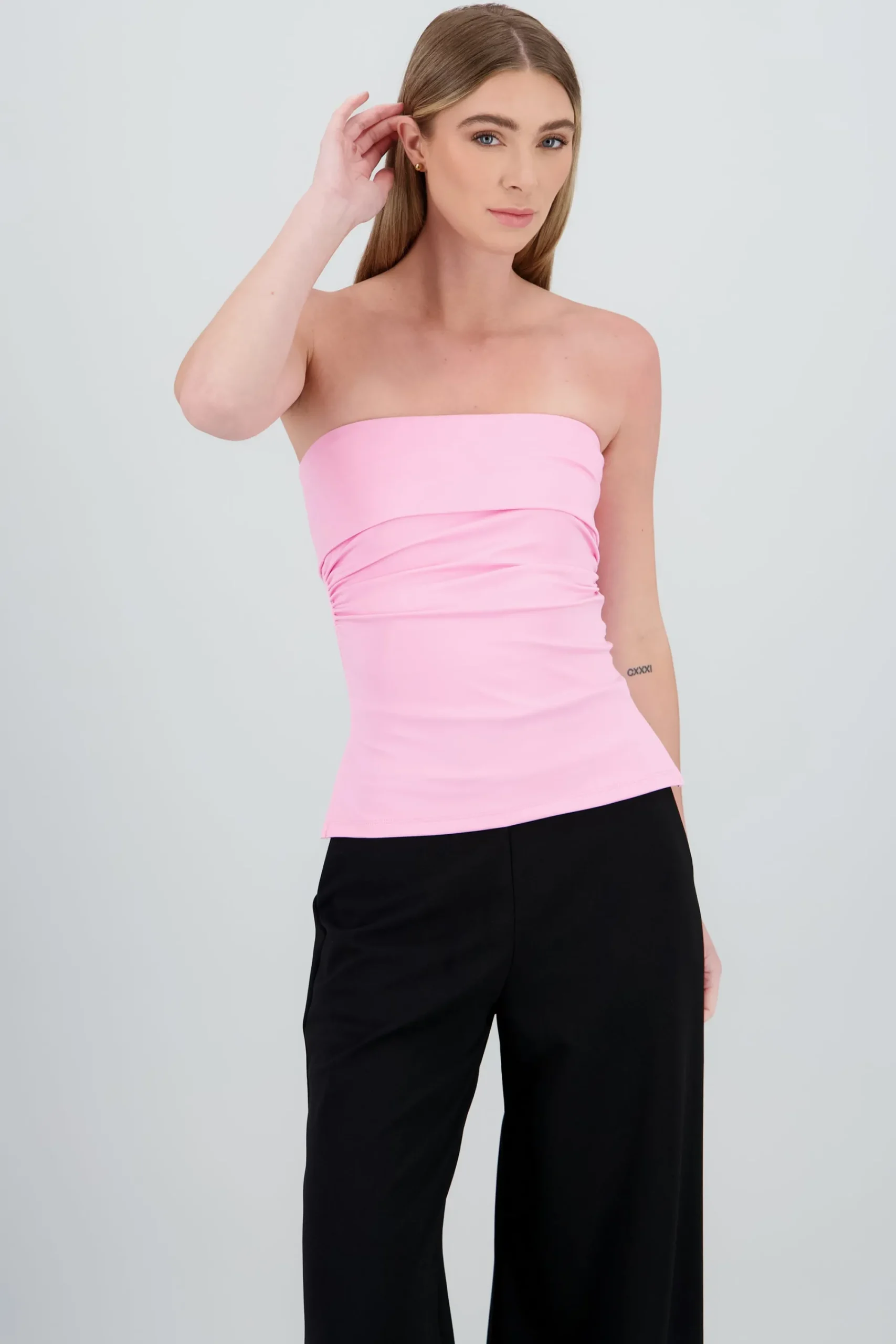 Shasa Double Neckline Tube Top