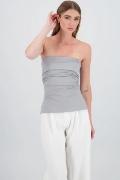 Shasa Double Neckline Tube Top
