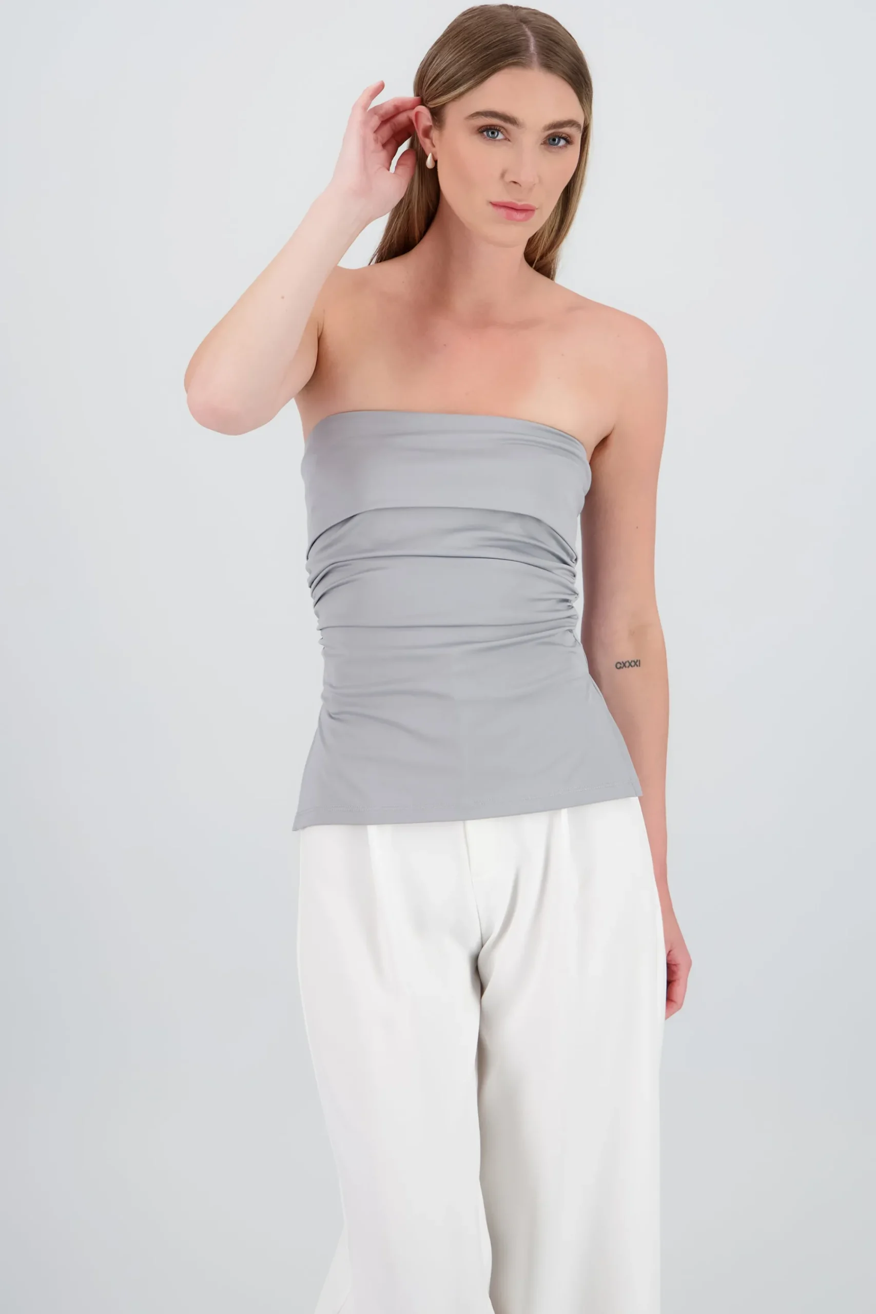 Shasa Double Neckline Tube Top