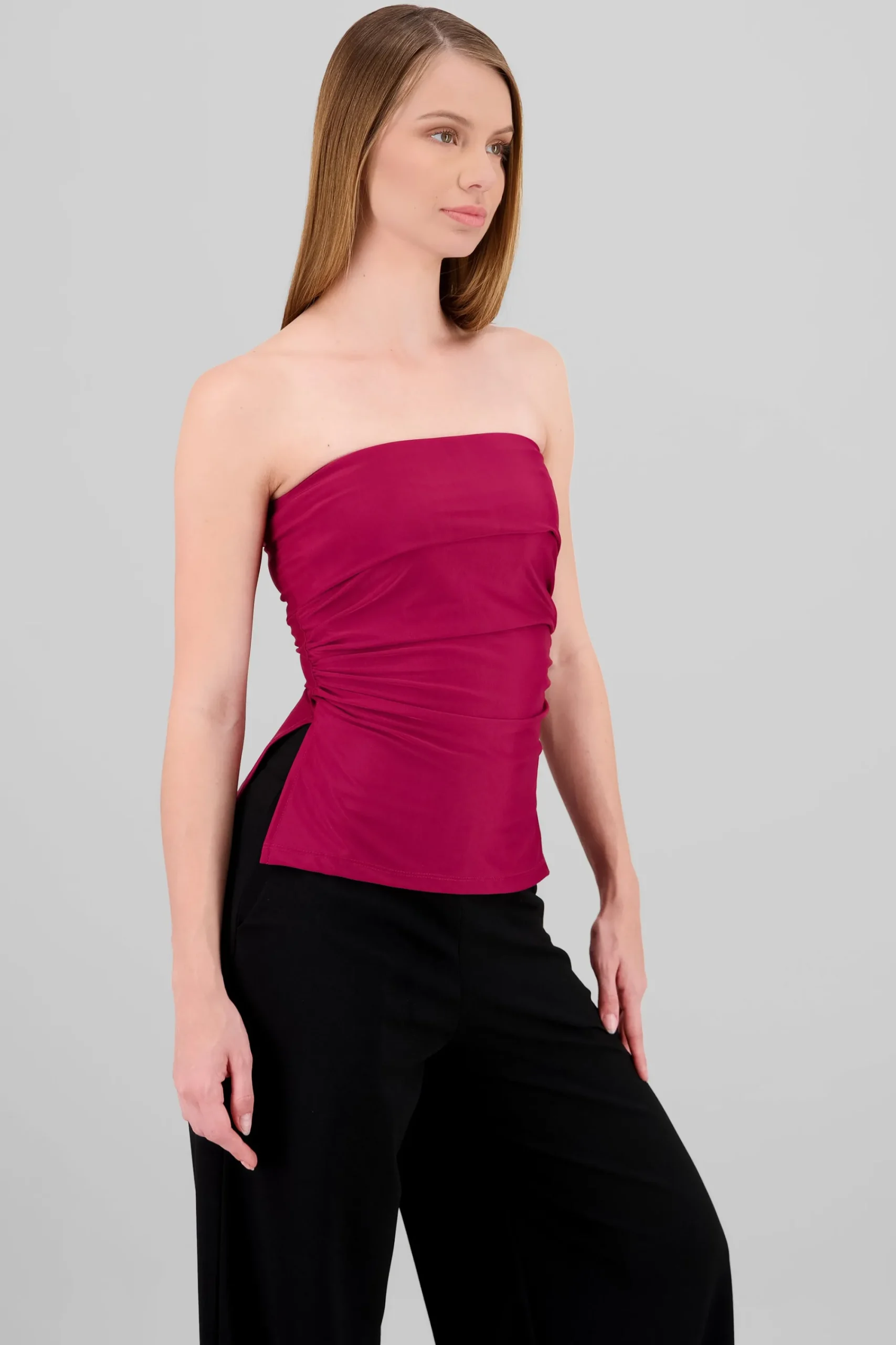 Shasa Double Neckline Tube Top