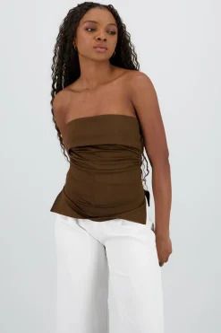 Shasa Double Neckline Tube Top
