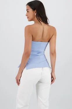 Shasa Double Neckline Tube Top