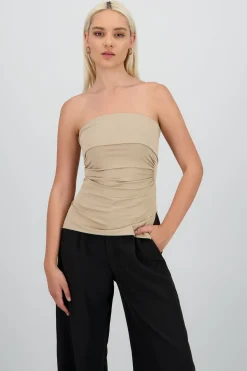 Shasa Double Neckline Tube Top