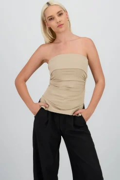 Shasa Double Neckline Tube Top