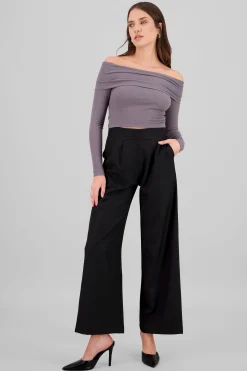 Shasa Double Pleats Straight Pants