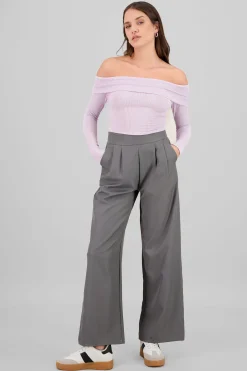 Shasa Double Pleats Straight Pants