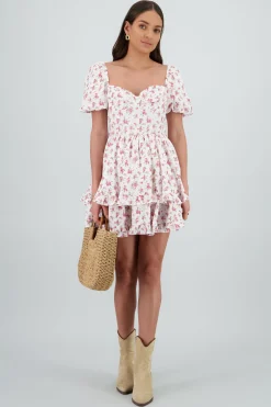Shasa Double Ruffle Detail Dress