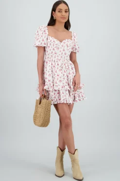 Shasa Double Ruffle Detail Dress