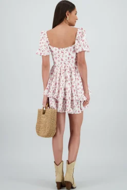 Shasa Double Ruffle Detail Dress
