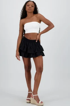 Shasa Double Ruffle Mini Skirt