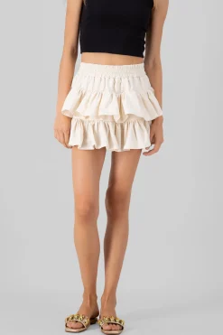 Shasa Double Ruffle Mini Skirt