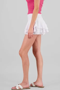 Shasa Double Ruffle Textured Skirt