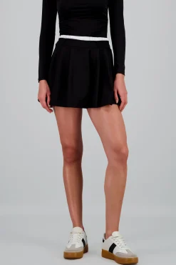 Shasa Double Waistband Pleated Skirt