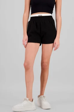 Shasa Double Waistband Solid Shorts