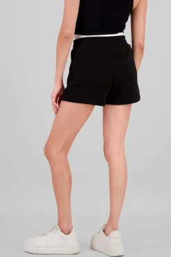 Shasa Double Waistband Solid Shorts