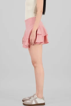Shasa DoubleLayer Ruffle Hem Mini Skirt
