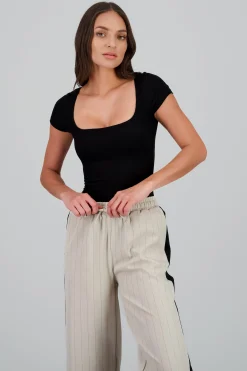 Shasa Double-Layer Square Neck Bodysuit