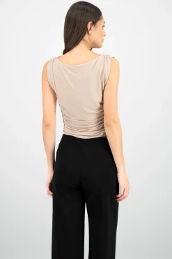 Shasa Draped Cowl Neck Top