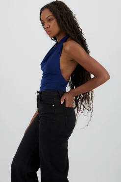 Shasa Draped Halter Neck Bodysuit