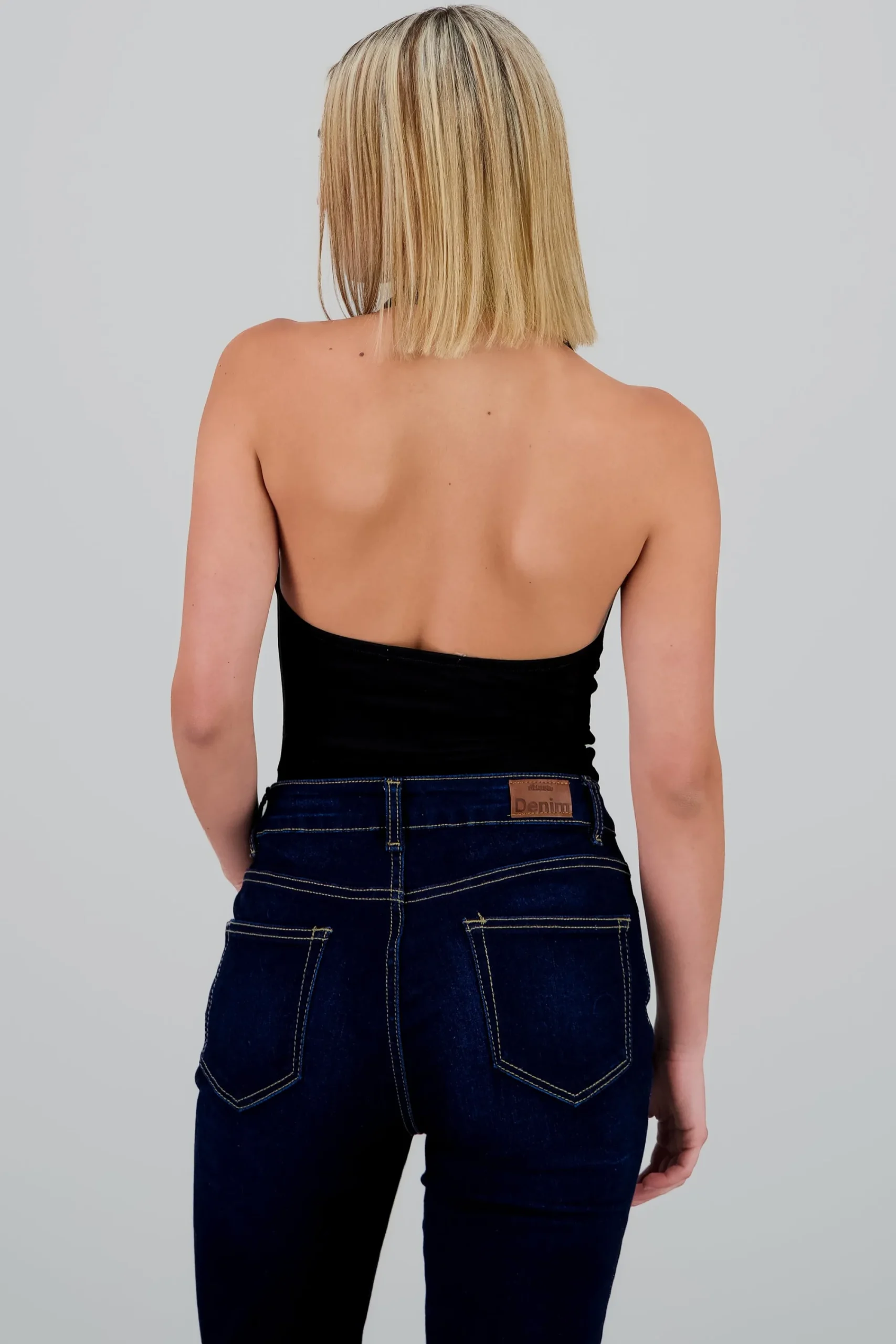 Shasa Draped Halter Neck Bodysuit