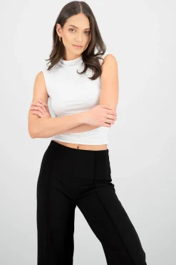 Shasa Draped High Neck Blouse