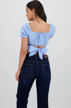 Shasa Draped Puff Sleeve Top