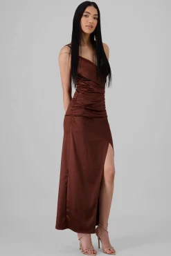Shasa Draped Satin Dress