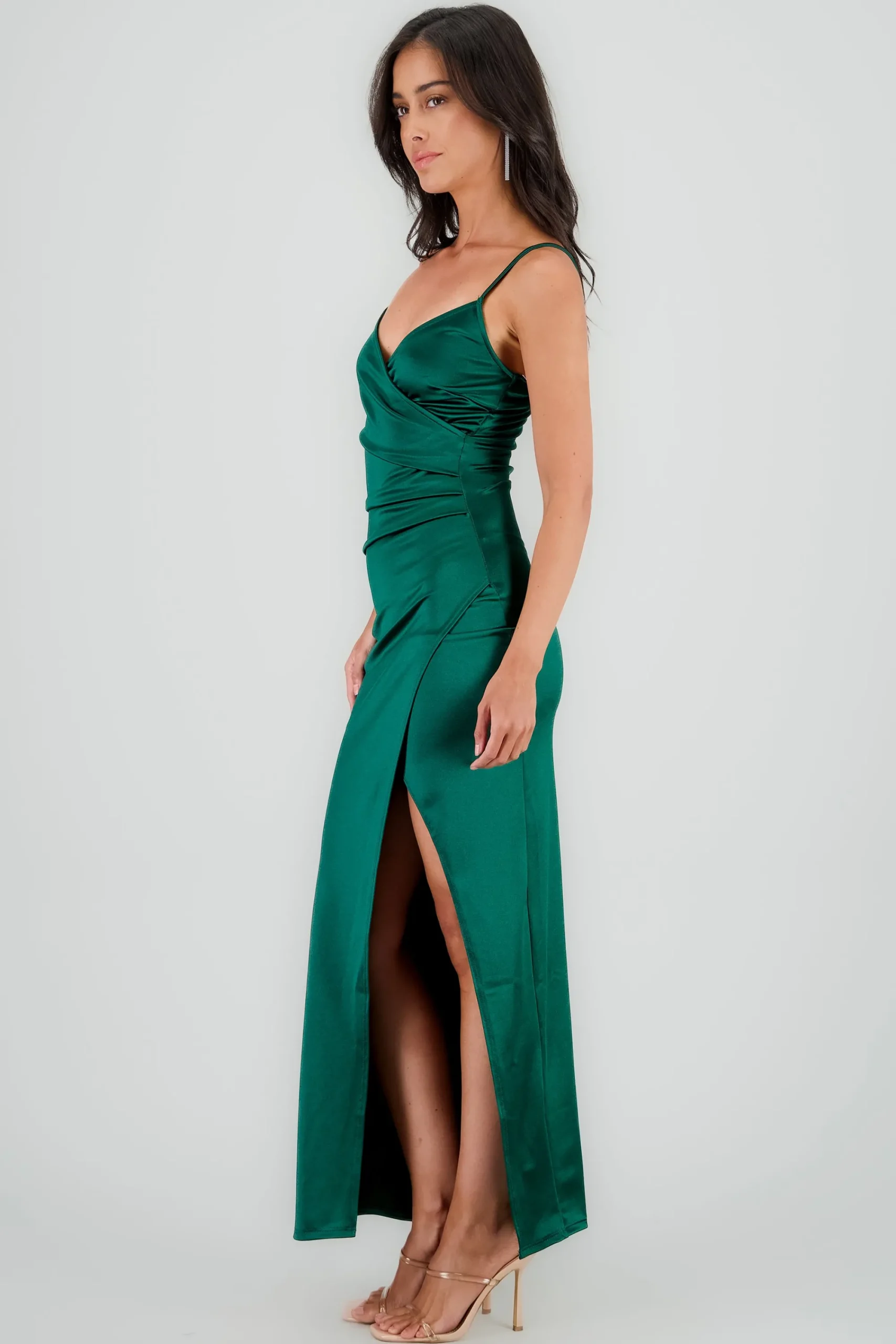 Shasa Draped satin dress