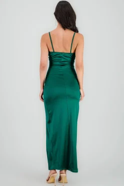 Shasa Draped satin dress