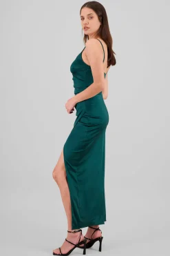 Shasa Draped satin dress