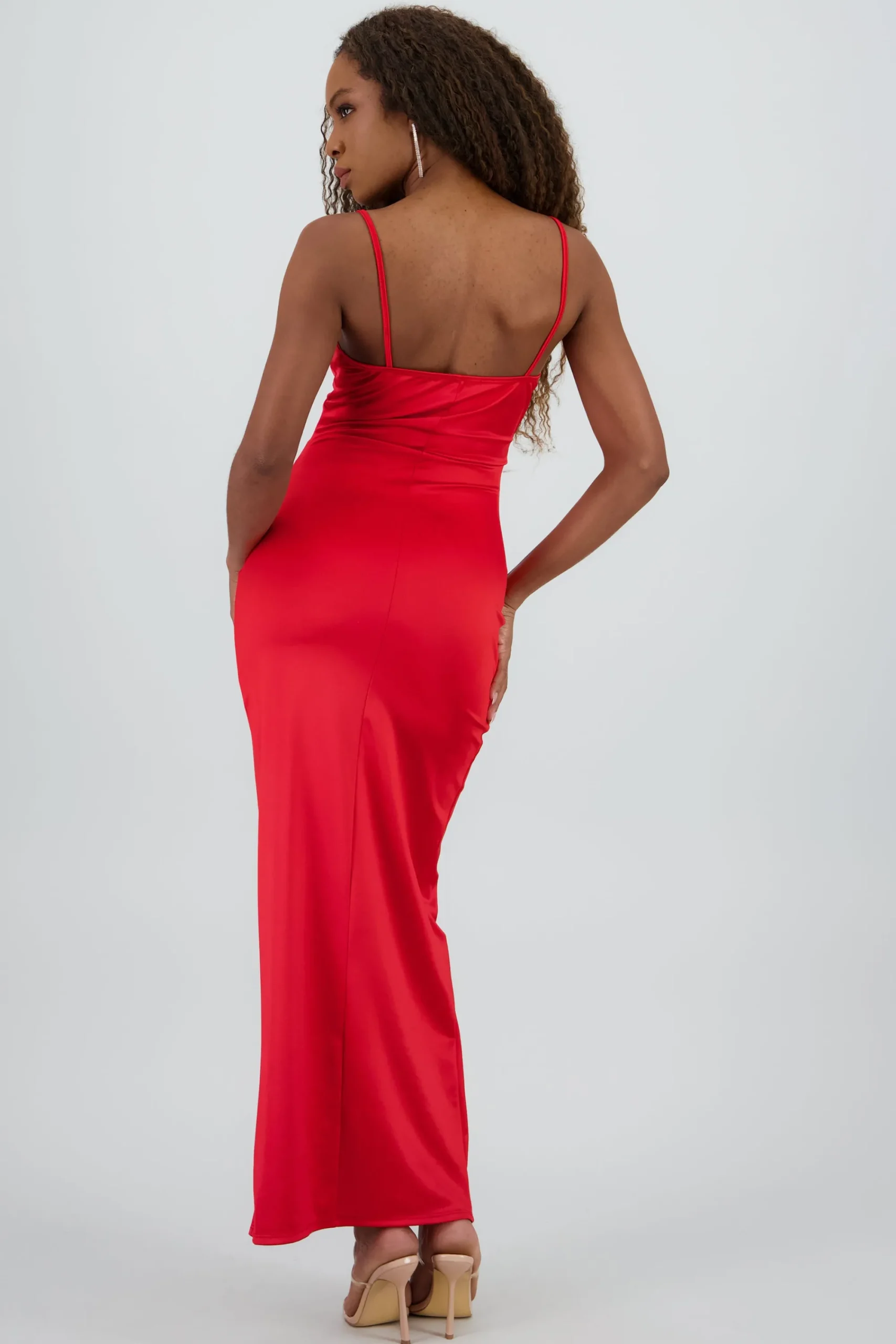 Shasa Draped satin dress